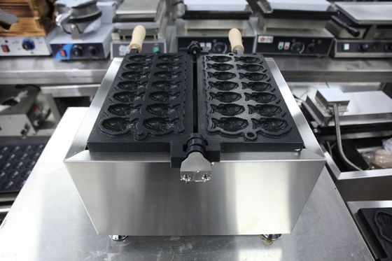 Elektrische Taiyaki-Maschine aus Edelstahl für Fisch-Snack-Ausrüstung 380x380x245mm