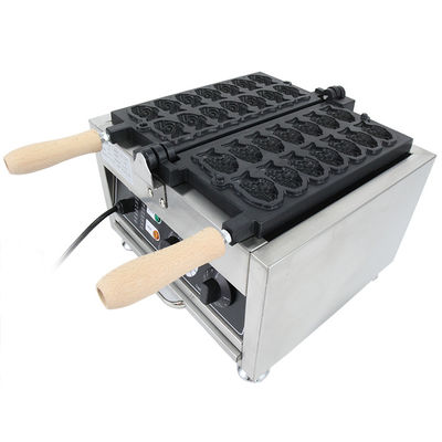 Elektrische Taiyaki-Maschine aus Edelstahl für Fisch-Snack-Ausrüstung 380x380x245mm