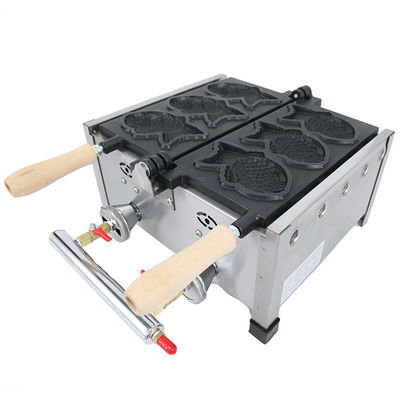 Maschine zum Herstellen von Taiyaki 6 PCS Fisch Taiyaki LPG-Fischwaffelmacher 470x380x210mm
