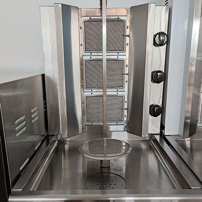 220V vollautomatischer Shawarma Grill Doner Kebab Maschine mit 2/3/4/5/6 Brenner Gasgrill
