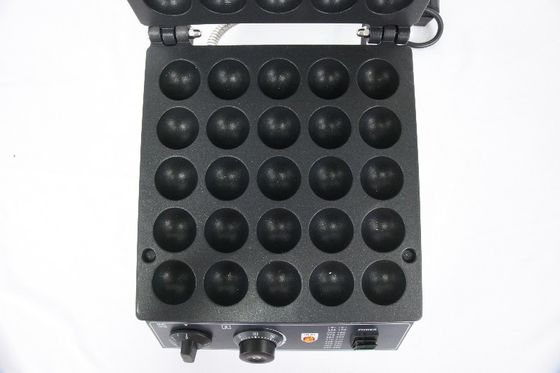 25 Löcher kommerzieller elektrischer Kugelform-Waffelfabrikant mit Temperaturbereich von 50-300
