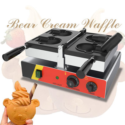 Einfache elektrische Taiyaki-Bärenwaffelmaschine mit 2 Stück jeder Form 11,25 KG