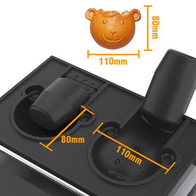 Einfache elektrische Taiyaki-Bärenwaffelmaschine mit 2 Stück jeder Form 11,25 KG