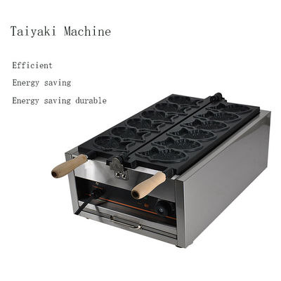 Multifunktionale Fisch Taiyaki Maschine machen Waffel und Fisch Form mit offenem Mund