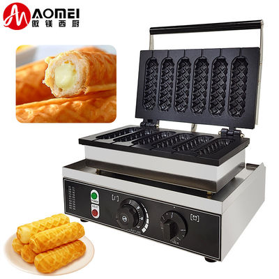 6 in 1 kommerzieller elektrischer Stock Waffeln Bäcker Küchenutensilien Snack Hot Dog Waffelmühle 7,5 kg