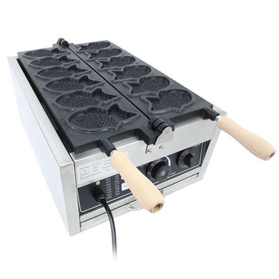 Machen Sie perfekte Snacks mit unserem kommerziellen nicht klebrigen 4pcs Eis offenen Mund Fisch Waffelmacher
