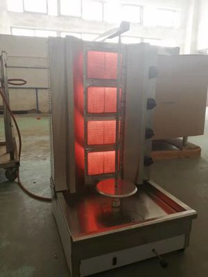 25 KG Gas 4-Brenner Elektrische Grill Kebab-Maschine / Donner-Maschine / Shawarma-Maschine GB-950