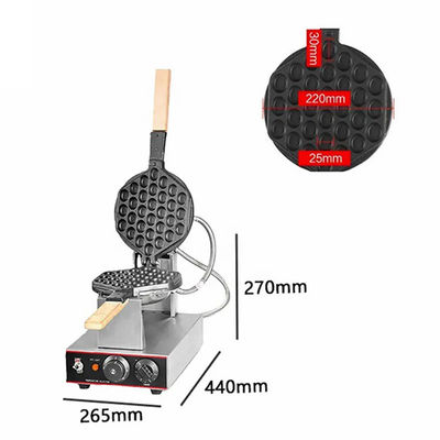 Drehbare nicht klebende Beschichtung Mini kommerzielle Doppel-Ei Waffelfabrik für den Außenbereich