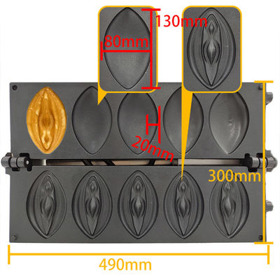 5pcs Kapazität kommerzielle Snack-Maschine für Cafés lustige Waffelmacher Mädchen Waffel Penis Waffel