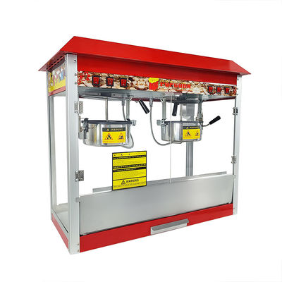 Niedriger Lärmpegel Automatischer Doppelkrug Süßpopcorn-Macher Popcorn-Macher 860*420*740mm