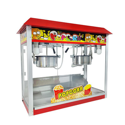 Niedriger Lärmpegel Automatischer Doppelkrug Süßpopcorn-Macher Popcorn-Macher 860*420*740mm