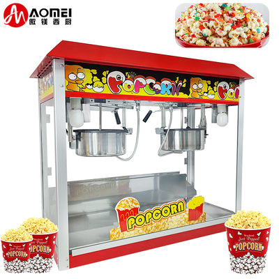Niedriger Lärmpegel Automatischer Doppelkrug Süßpopcorn-Macher Popcorn-Macher 860*420*740mm