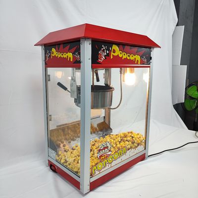 1400 Elektro-Snack-Maschine nicht klebende Topf-Popcorn-Machmaschine mit durchsichtigem Glas