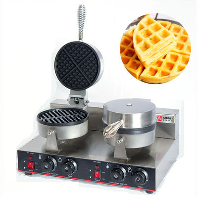 2 Platten elektrische, nicht klebende Waffelmaschine mit Anti-Brennen-Griff und 220V