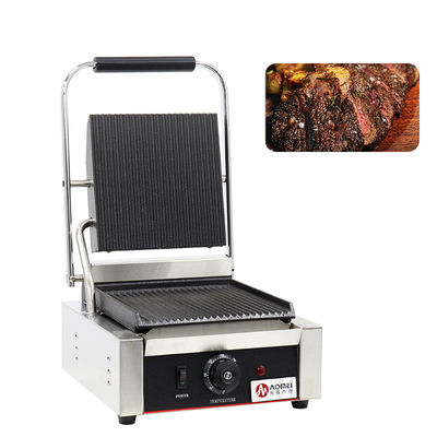 Einfach aus Edelstahl Panini Press Grill Sandwich Elektrischer Kontaktgrill