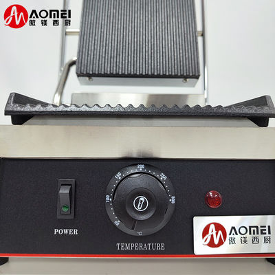 Einfach aus Edelstahl Panini Press Grill Sandwich Elektrischer Kontaktgrill