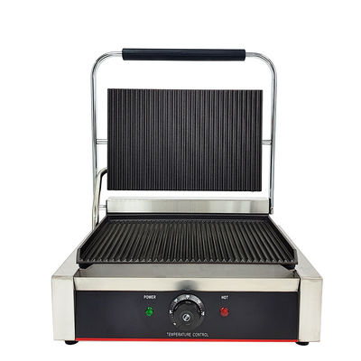 220v elektrischer Kontaktgrill mit vollengrabenen Platten und abnehmbarem Ölkollektor