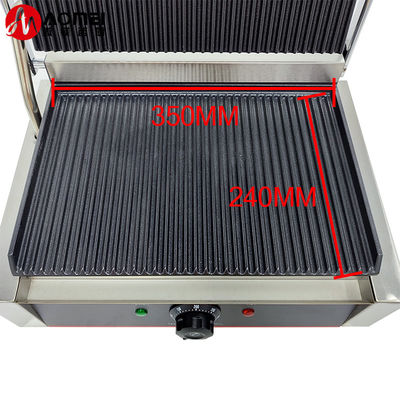 220v elektrischer Kontaktgrill mit vollengrabenen Platten und abnehmbarem Ölkollektor