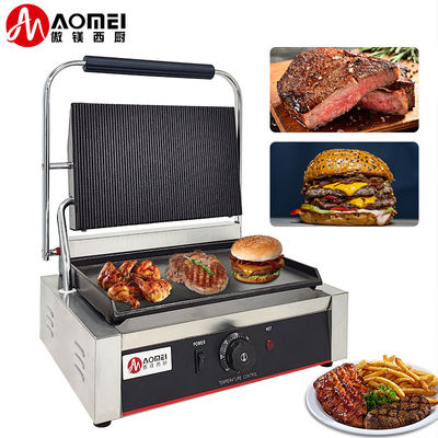 Elektrische Panini-Sandwich-Grillmaschine aus Edelstahl 220v