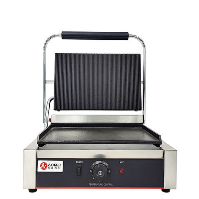 Küche Kochen Elektrische Panini-Sandwichmaschine mit Gusseisen-BBQ-Grills und Tellern