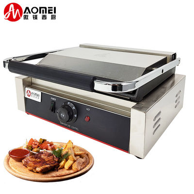 Küche Kochen Elektrische Panini-Sandwichmaschine mit Gusseisen-BBQ-Grills und Tellern
