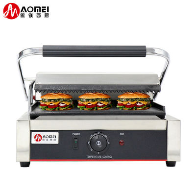 Küche Kochen Elektrische Panini-Sandwichmaschine mit Gusseisen-BBQ-Grills und Tellern