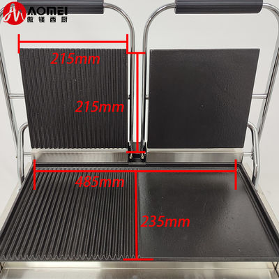 Elektrischer Grill Edelstahl Toaster Kontaktgrill Panini Press Grill Kommerziell