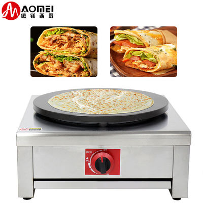 Edelstahl Vorteil Einzelkopf Gas Crepe Maschine Macher mit Stick kommerzielle Pfannkuchen Crepe Macher