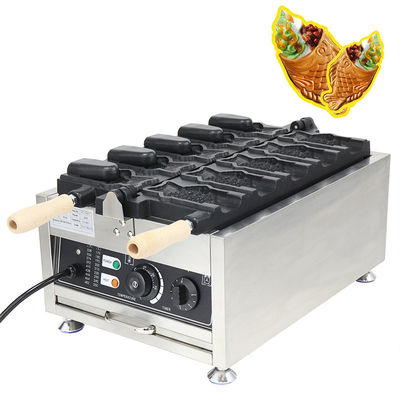 Nahrungsmittel Getränke Elektrische Taiyaki-Hersteller nicht klebende Edelstahl offenen Mund Waffelmaschine