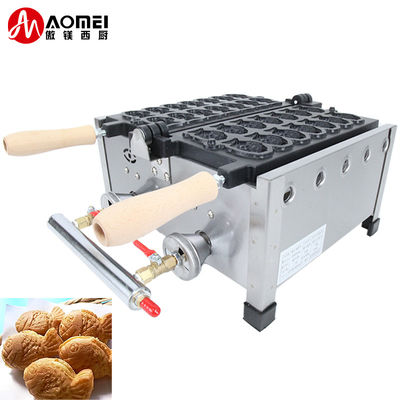8.15 KG Nicht klebrig 14 Stück kleiner Fisch Waffelfabrikant Edelstahl Taiyaki Gasmaschine