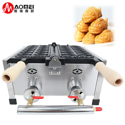 8.15 KG Nicht klebrig 14 Stück kleiner Fisch Waffelfabrikant Edelstahl Taiyaki Gasmaschine