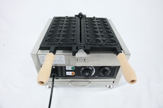 Automatische nicht anhaftende Goldfischwaffelmaschine Hochproduktivität Fisch Tayaki Maker