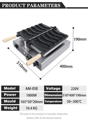 10.4 KG Mini Waffelfabrik mit Bananenform für einfache Snacks