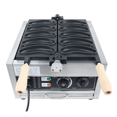 Hotel-Bananenwaffelmaschine Nichtklebstoff aus Edelstahl Blasenwaffelmacher 11,25 KG