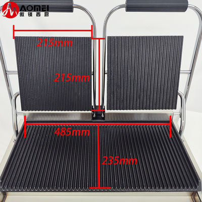215*215mm Obergrill Größe Elektrische Panini Press Kontakt Grill für Catering-Unternehmen