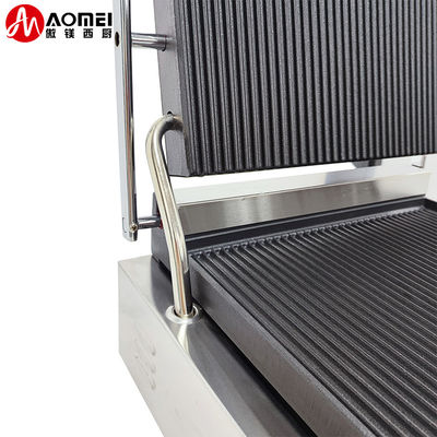215*215mm Obergrill Größe Elektrische Panini Press Kontakt Grill für Catering-Unternehmen