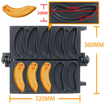 Leistungsstarker 1800W Gas Waffelfabrikant mit individueller Formgestaltung