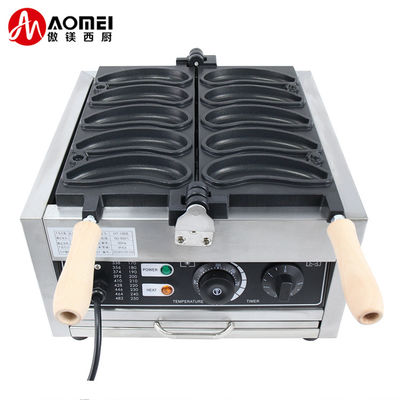 Spannung 220V/110V Waffelfabrikanten Bananenform 1800W Elektrowaffelmachine 10PCS