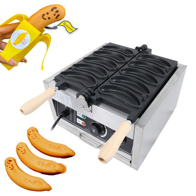 Spannung 220V/110V Waffelfabrikanten Bananenform 1800W Elektrowaffelmachine 10PCS