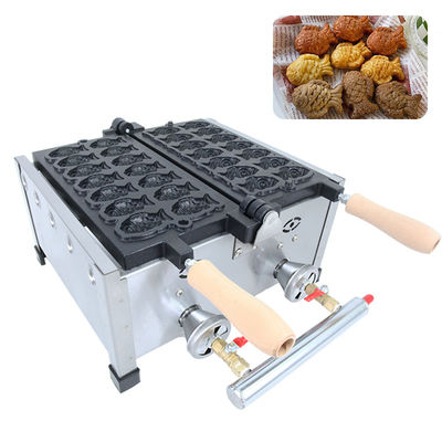 8kg Gas Power Taiyaki Waffelfabrik Modell AO-1104R für Bäckerei und Eis Snacks