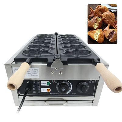 Fischwaffelfabrik aus Edelstahl mit austauschbaren Platten Grillen/Panini Press