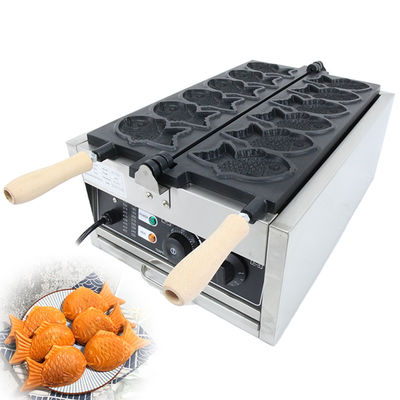 Fischwaffelfabrik aus Edelstahl mit austauschbaren Platten Grillen/Panini Press