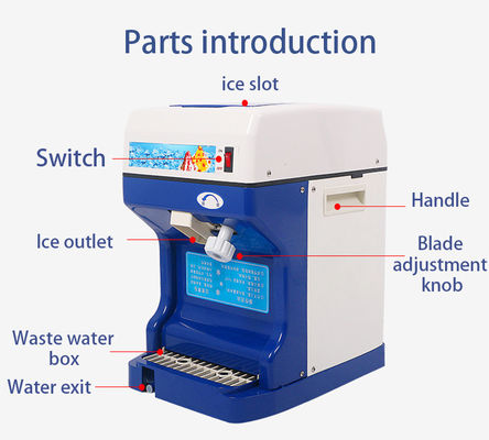 Elektrische Eisbrüchmaschine Eisbrücher Rasierer mit 304-Blatten aus Edelstahl
