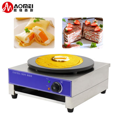 Kommerzielle Snack-Maschine TGC-1 Doppelkopf-Crepe-Pannenkuchenmacher mit 2800Pa Druck