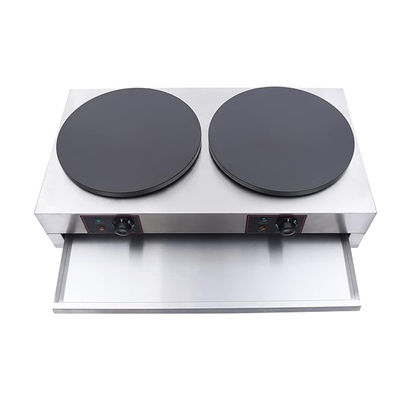 900*540*230mm Professionelle Edelstahl-Kommerzielle Kleberlose Elektrische Doppel-Einzel-Crepe-Maschine