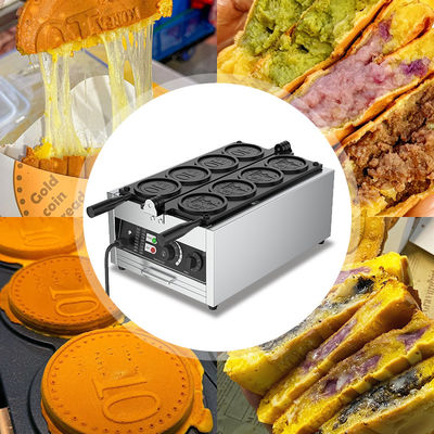 Elektrische vertikale Vierräume 10 Yen Münzen Waffelmachine 375*630*250mm 13,3 KG