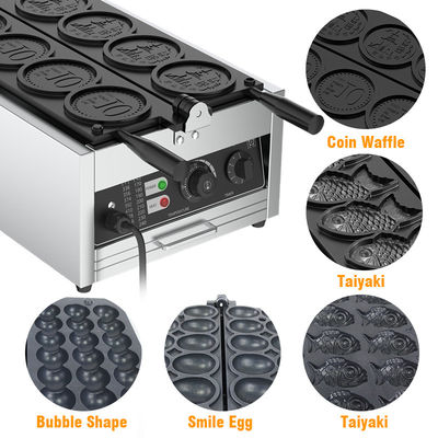 Elektrische vertikale Vierräume 10 Yen Münzen Waffelmachine 375*630*250mm 13,3 KG