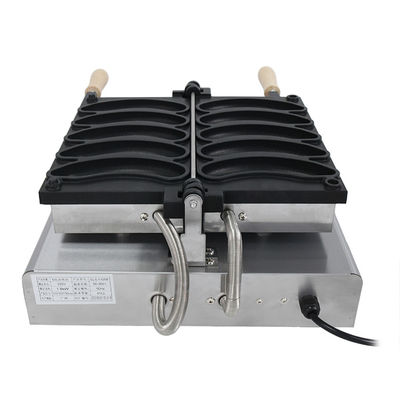 1800W elektrische Bananenwaffelmaschine Nonstick 5pcs Waffelmaschine 510*400*190mm