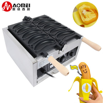 Sonstige Snackmaschinen Kommerzielle Bananenform Elektrische Waffel Wafermacher 370*365*260mm