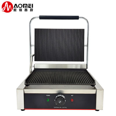 220V kommerzielle elektrische Gusseisen Kontakt Sandwich Panini Press Maker Grill Grill Maschine